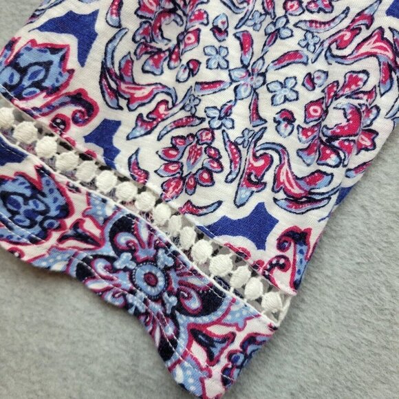 Lucky Brand Womens Shirt Size 2X Boho‎ Peasant Feminine Cottagcore Dainty Tassel - Picture 2 of 13